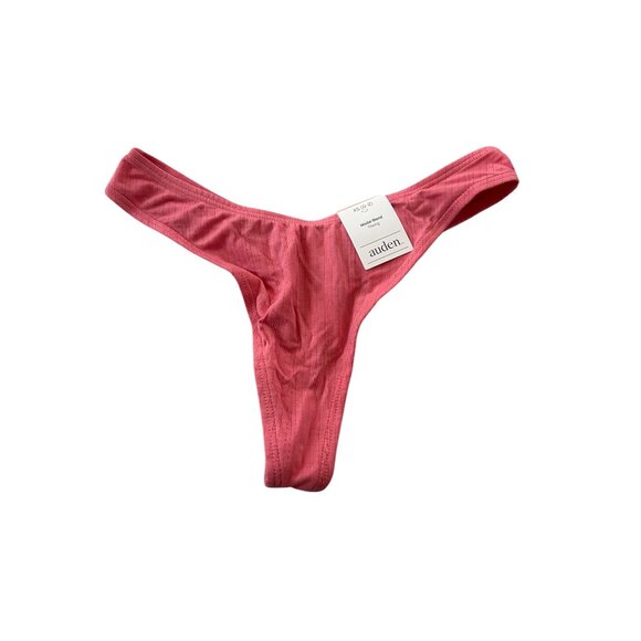 Auden Other - NWT Women's Modal Blend Thong - Auden Coral XS: Low Rise, Lightweight Knit Jerse